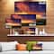 Designart - Dramatic Sunset over Prairie - Large Landscape Canvas Art